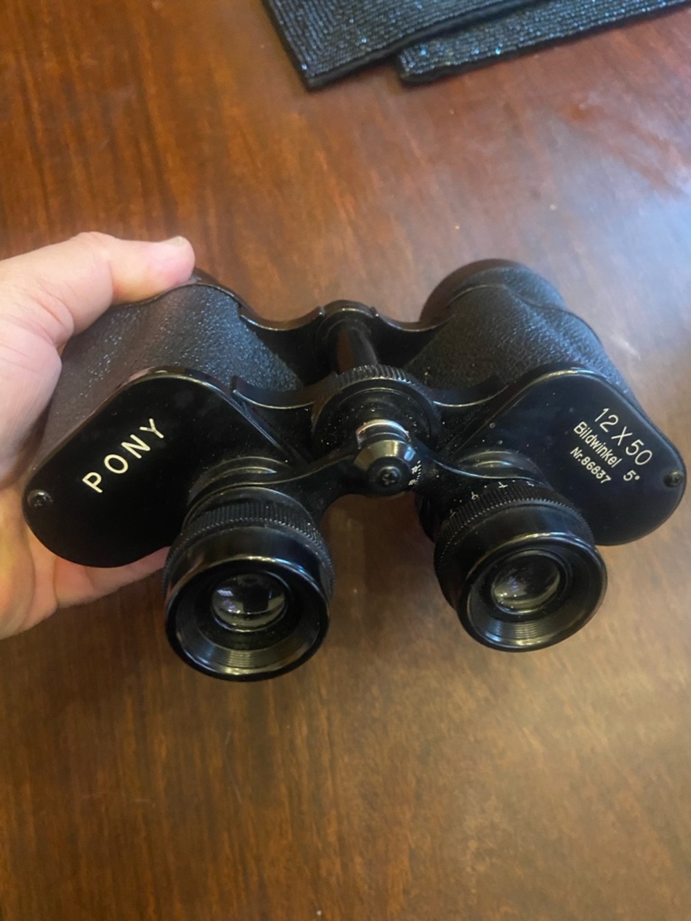 Pony Black Binoculars 12x50